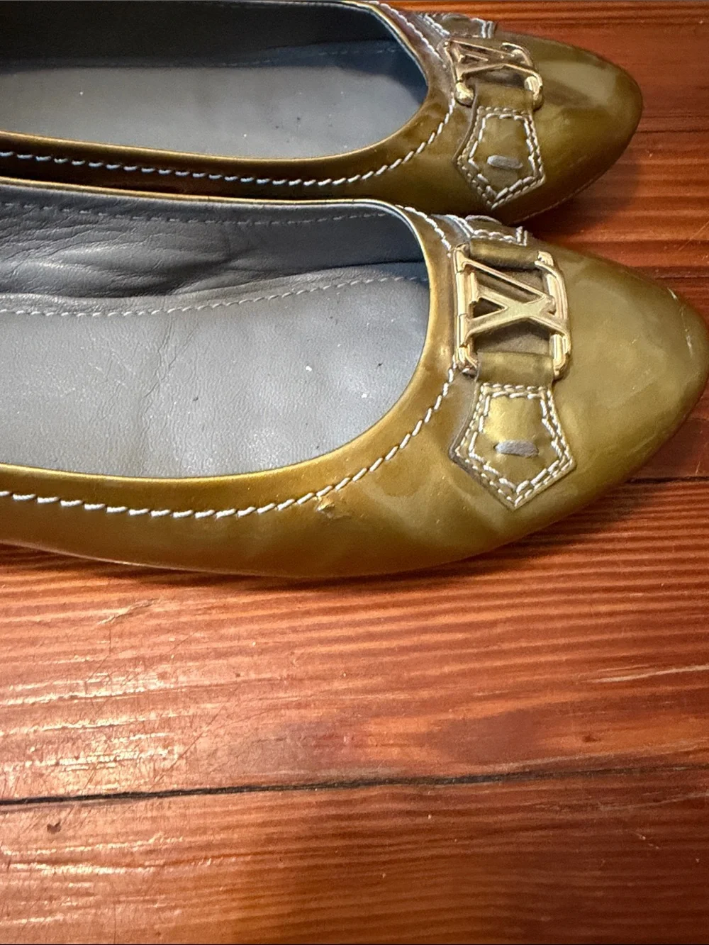 Authentic Louis Vuitton Patent Leather Oxford Ballet Flats Size 39.5